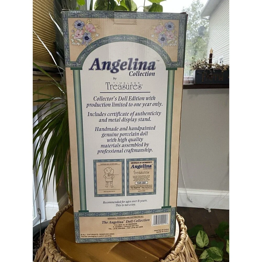 Angelina Collection Porcelain Doll  LTD Edition COA 2001 Timeless Treasures 16”